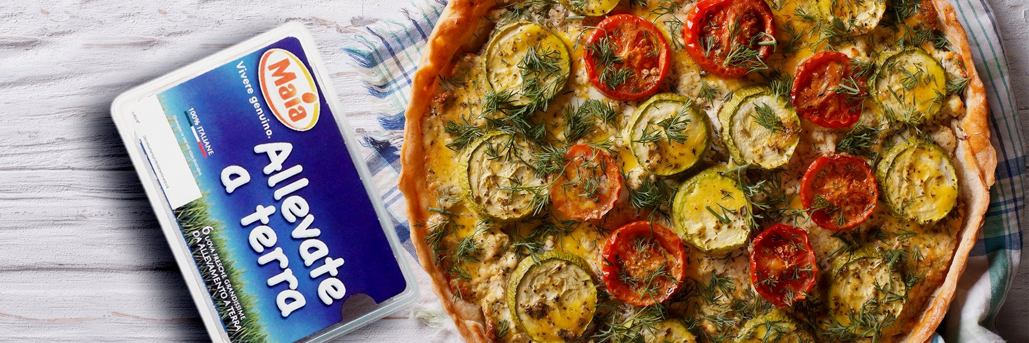 Quiche con verdure grigliate