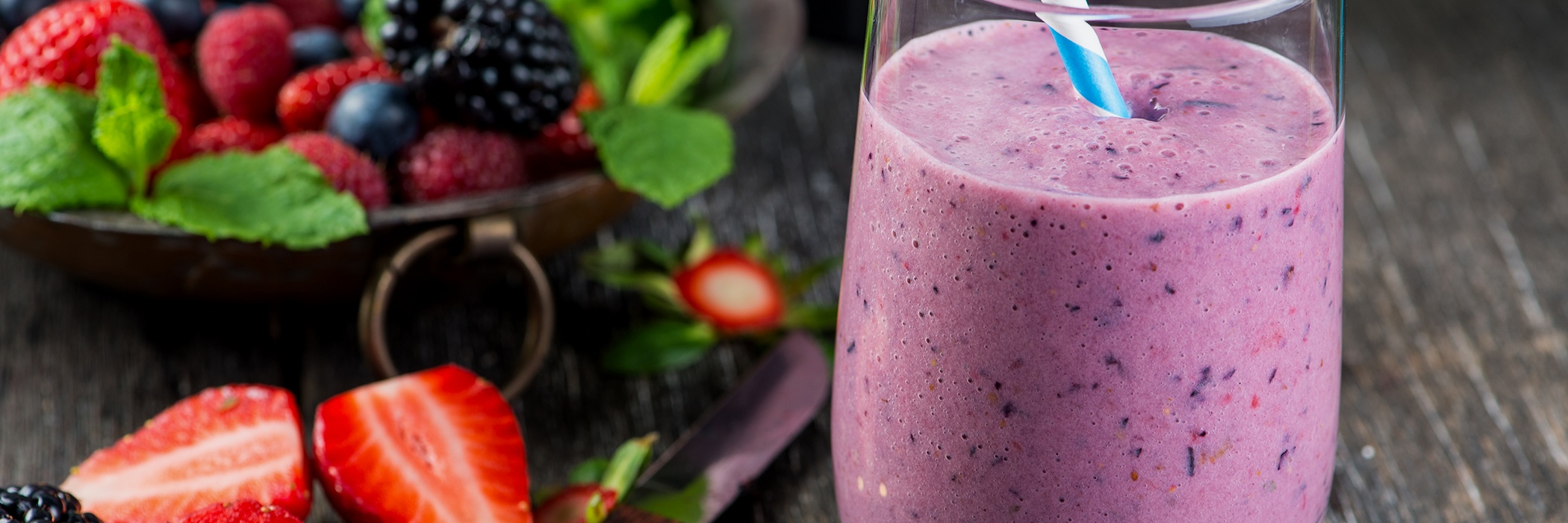 Smoothies ai frutti di bosco