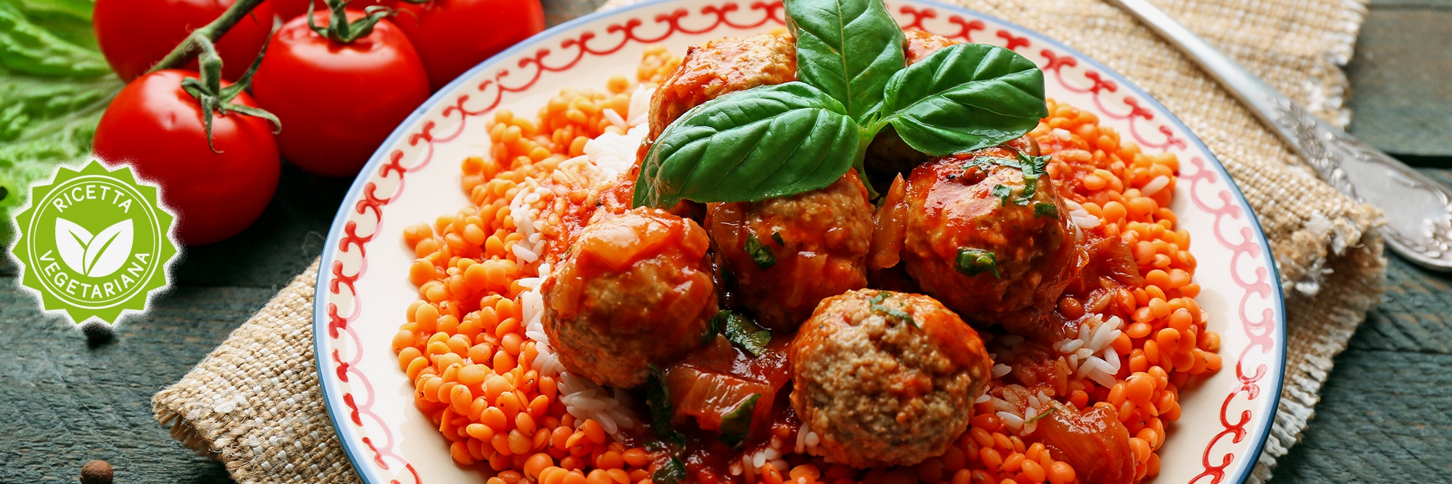 polpette di lenticchie su letto di lenticchie