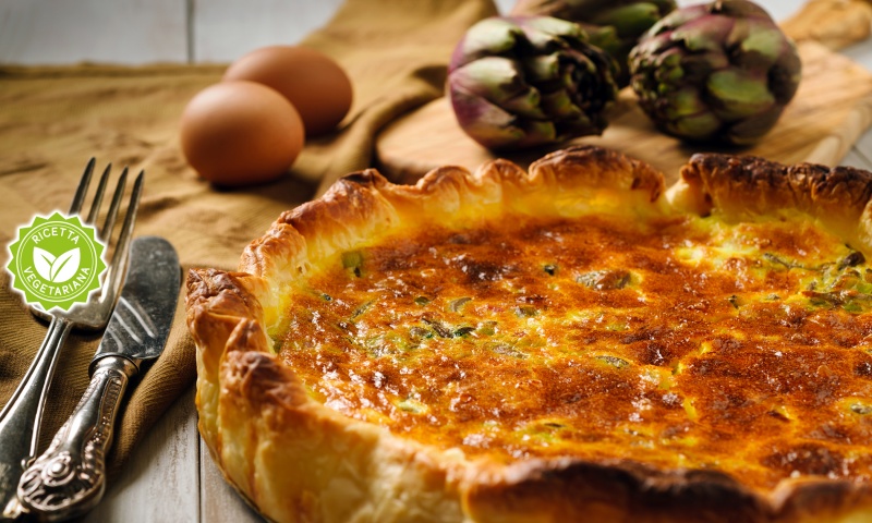 Quiche carciofi, uova e prezzemolo