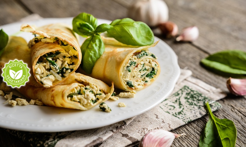 crepes albume spinaci e ricotta