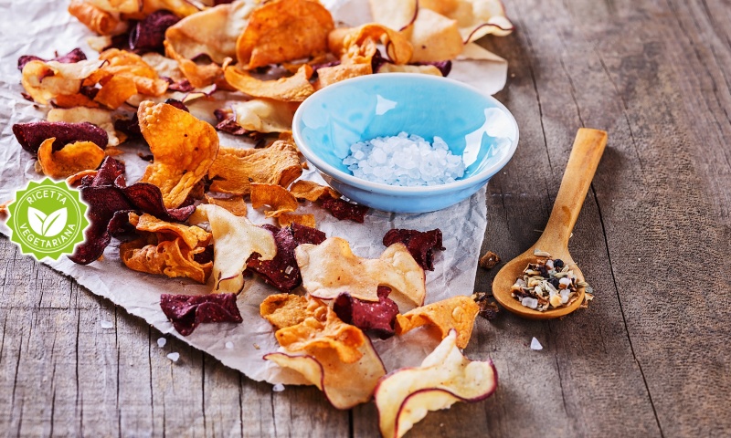 Chips di verdure fatte in casa